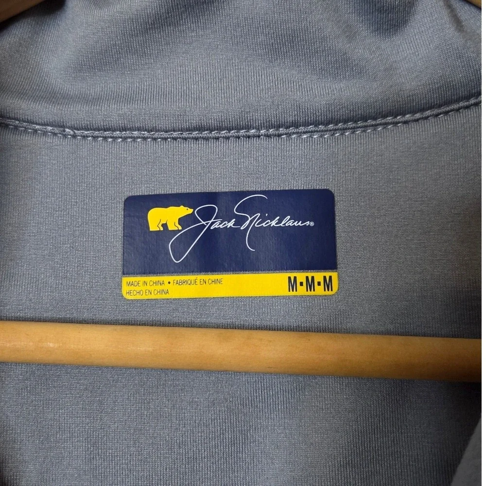 Jack Nicklaus Blue Performance‎ Quarter Zip Pullover Men's Medium Golf Athletic